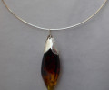 Silver and Estonian amber necklace