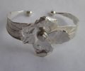 Silver-flower-bangle