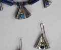 Necklace and Earrings with Lapis Lazuli and Turquoise