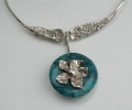 Flower Pendant with Turquoise